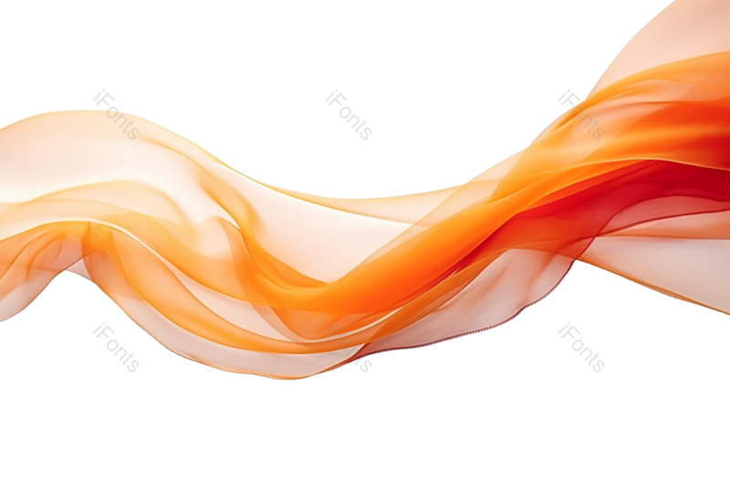 线条图片,缎带元素,橙色PNG,丝绸免抠素材